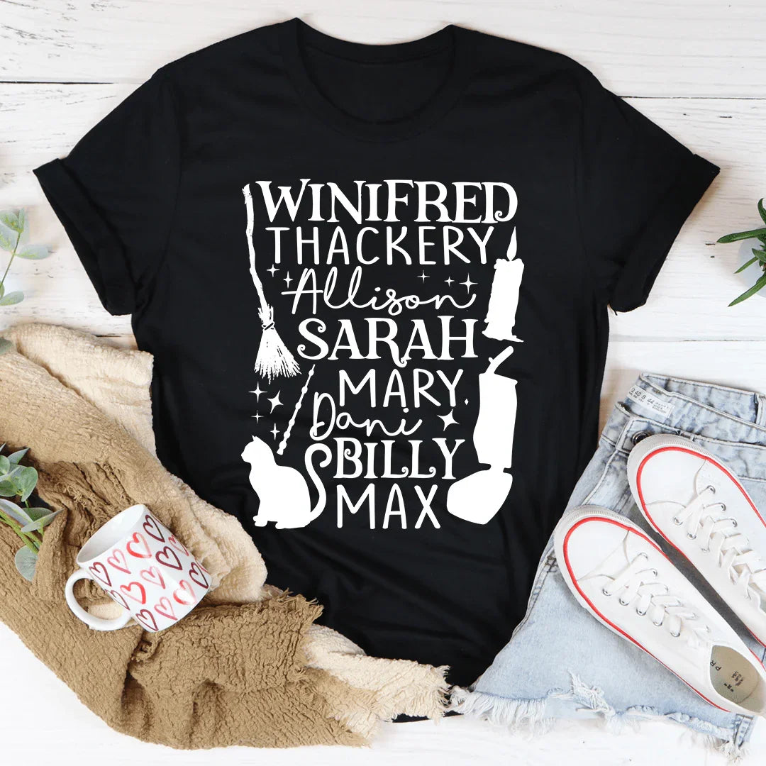 Winifred Thackery Allison Sarah Mary Dani Billy Max Tee Black Heather / S Peachy Sunday T-Shirt