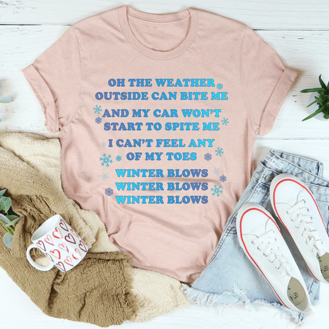 Winter Blows Tee Heather Prism Peach / S Peachy Sunday T-Shirt