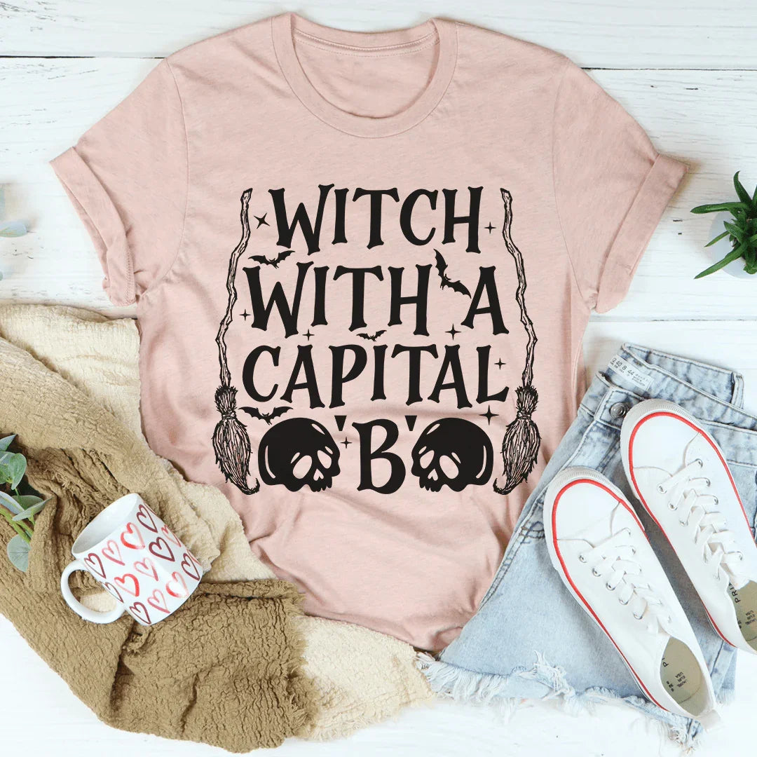 Witch With A Capital B Tee Heather Prism Peach / S Peachy Sunday T-Shirt