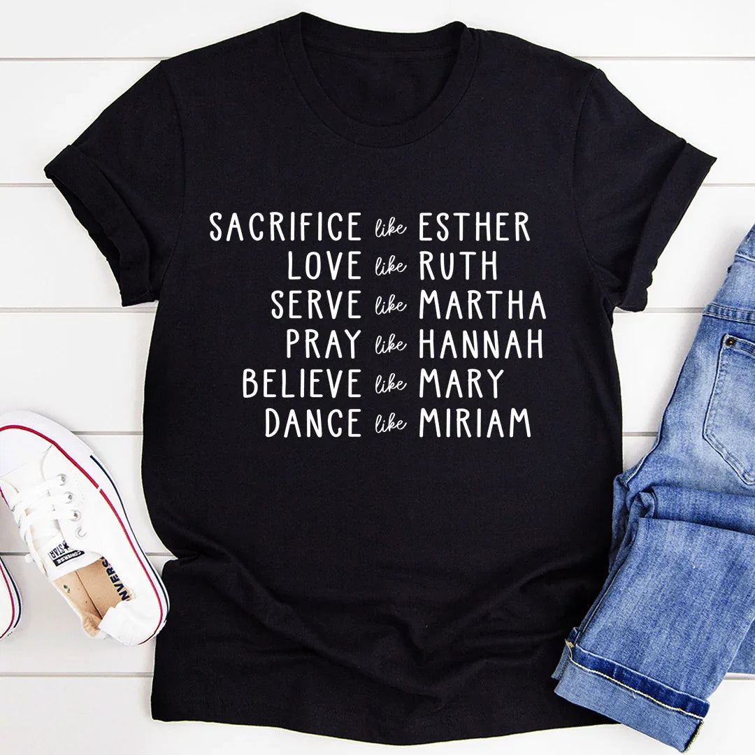 Women of the Bible Tee Black Heather / S Peachy Sunday T-Shirt