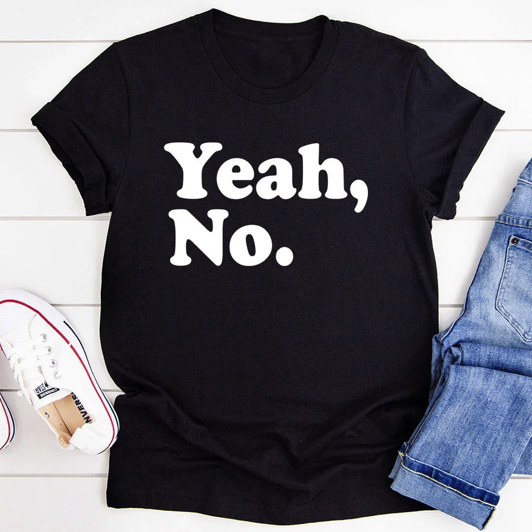 Yeah No Tee Black Heather / S Peachy Sunday T-Shirt