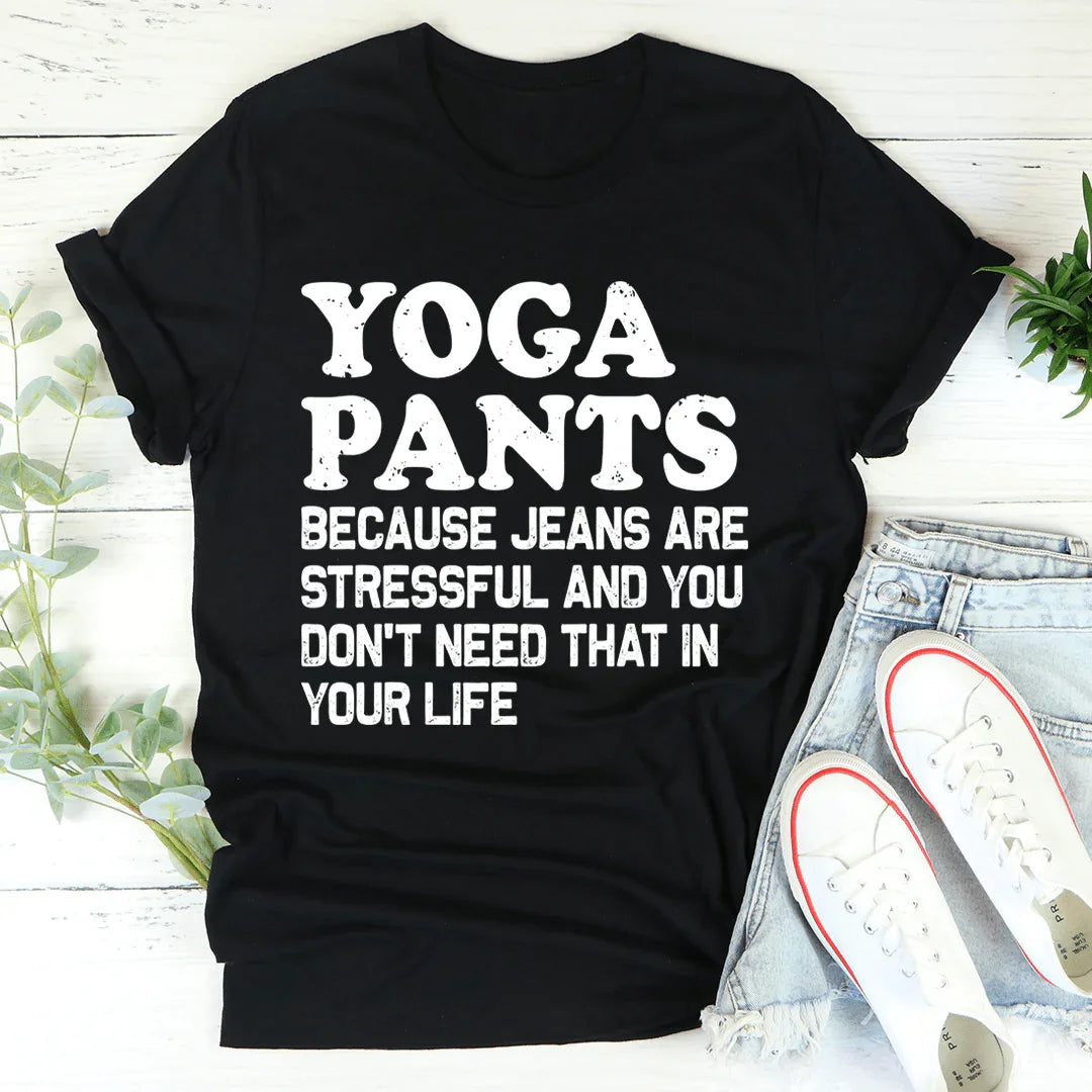 Yoga Pants Tee Black Heather / S Peachy Sunday T-Shirt