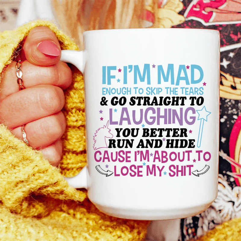 You Better Run And Hide Ceramic Mug 15 oz White / One Size CustomCat Drinkware T-Shirt