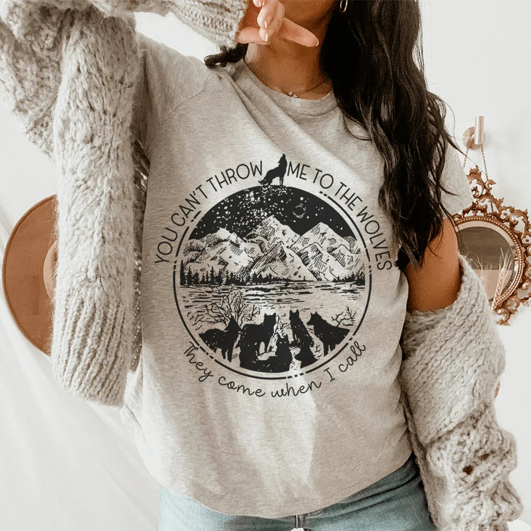 You Can't Throw Me To The Wolves Tee Athletic Heather / S Peachy Sunday T-Shirt