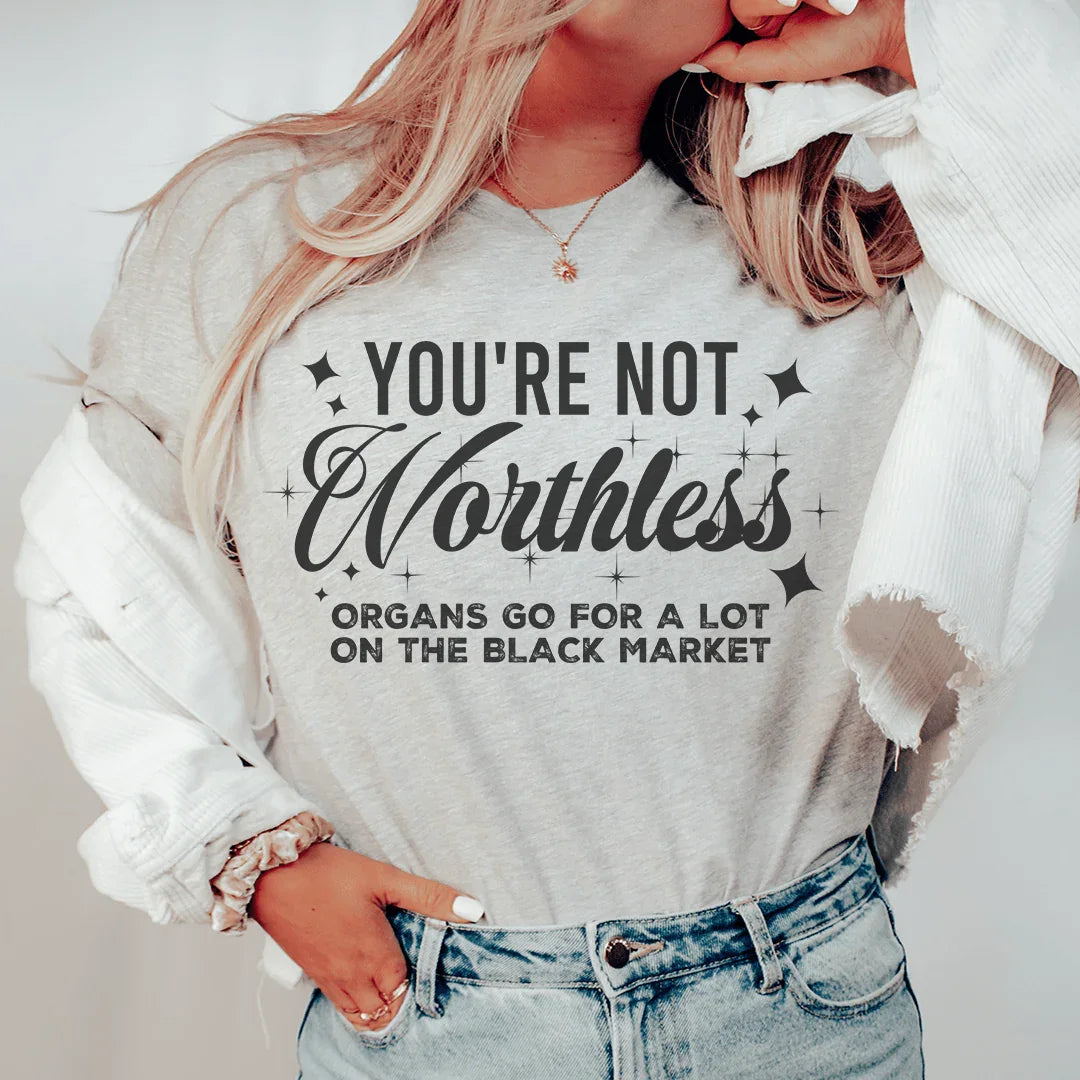 You're Not Worthless Tee Athletic Heather / S Peachy Sunday T-Shirt