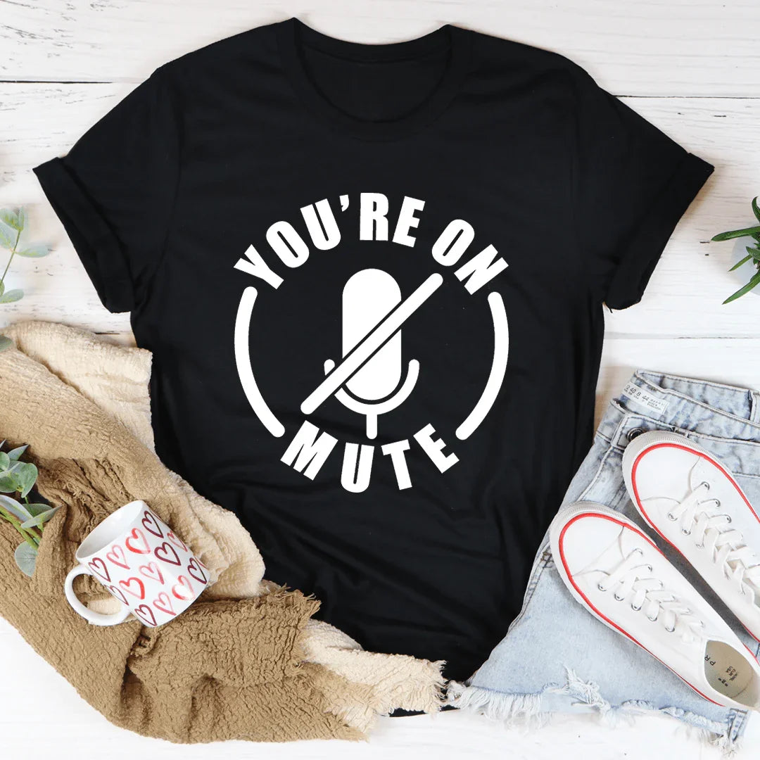 You're On Mute Tee Black Heather / S Peachy Sunday T-Shirt