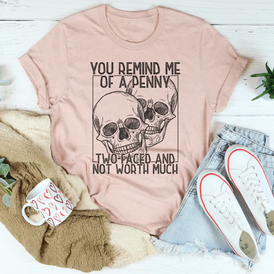 You Remind Me Of A Penny Tee Heather Prism Peach / S Peachy Sunday T-Shirt