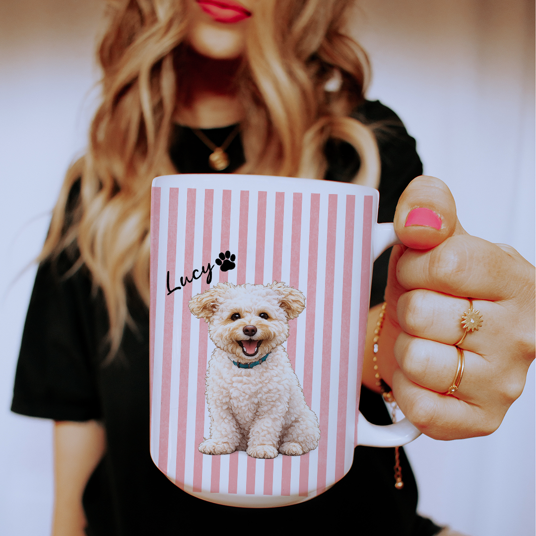 Personalized Coffee Cup For Dog Mom Mug