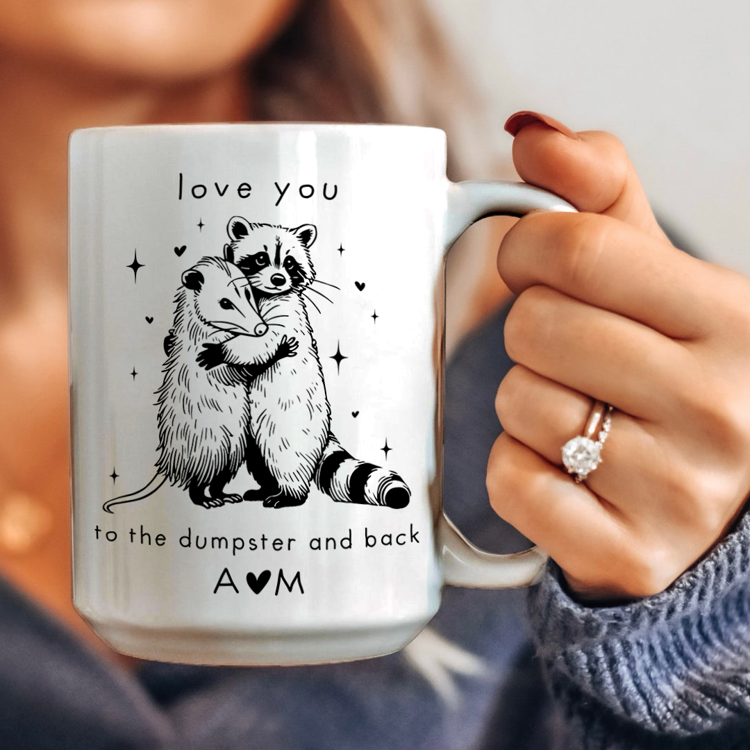 Personalized Love You To The Dumpster Valentine's Day Mug