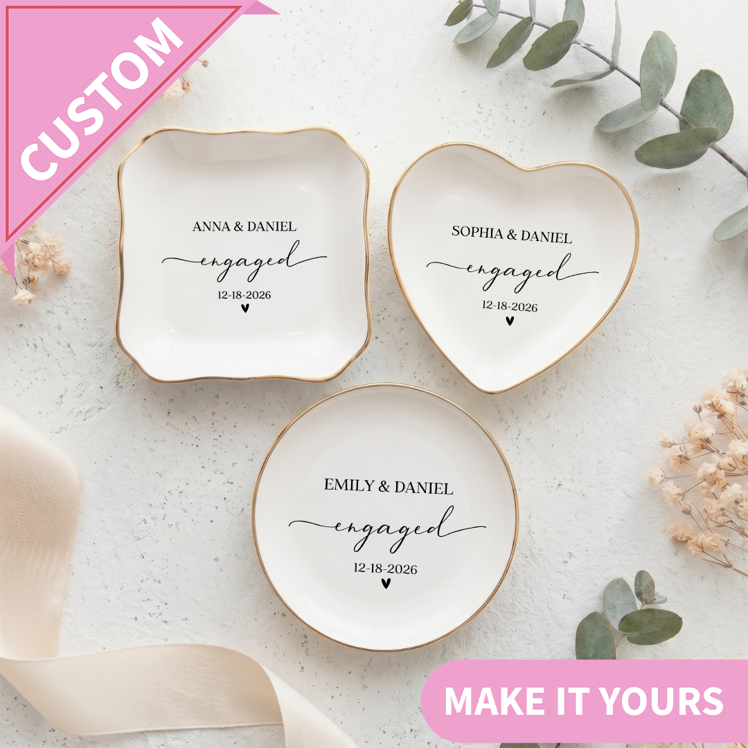 Personalized Engaged Ring Dish