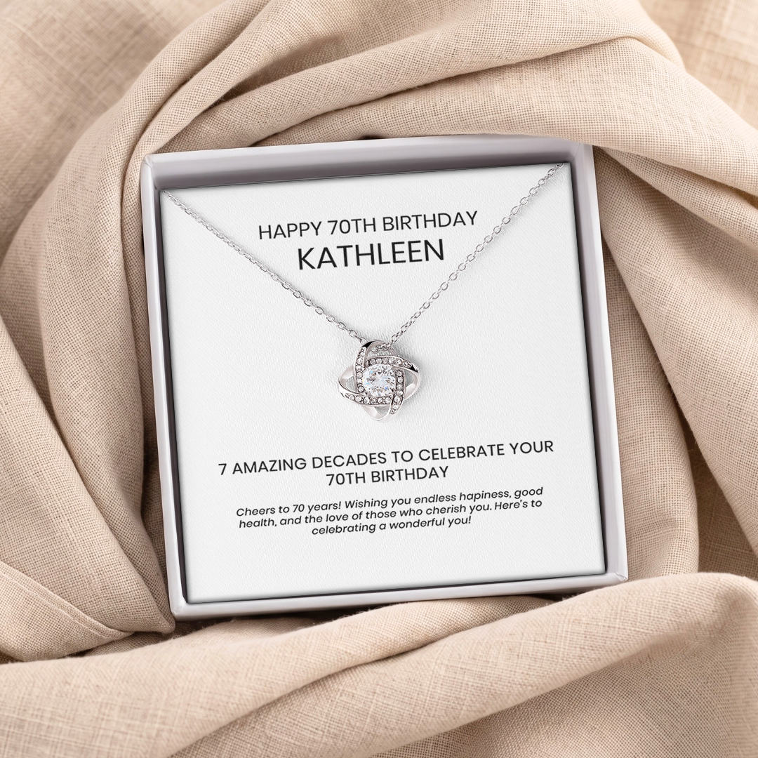 Personalized 70th Birthday Jewelry