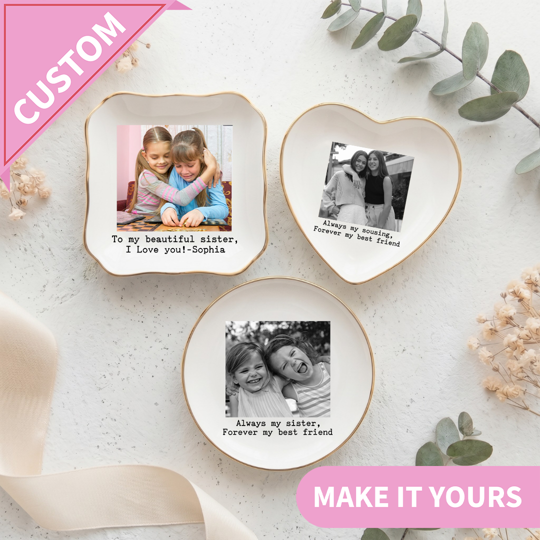 Personalized Sister Photo Ring Dish