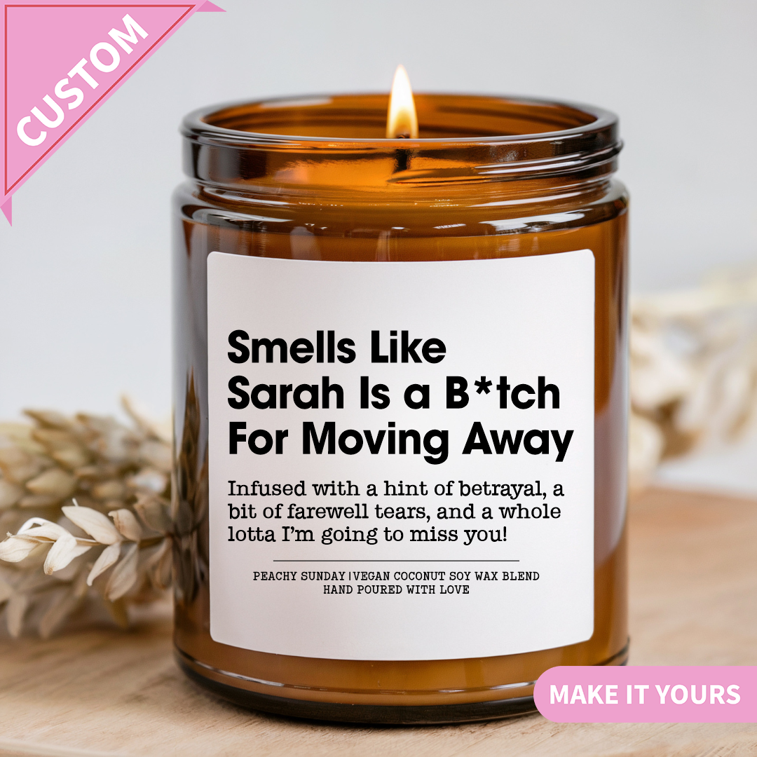 Personalized Moving Away Candle