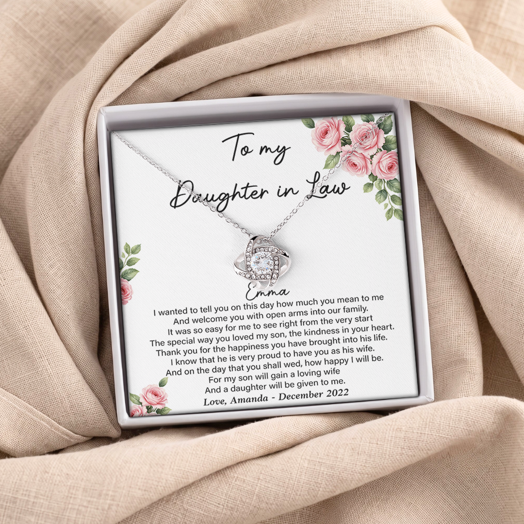 Personalized To My Daughter In Law Jewelry