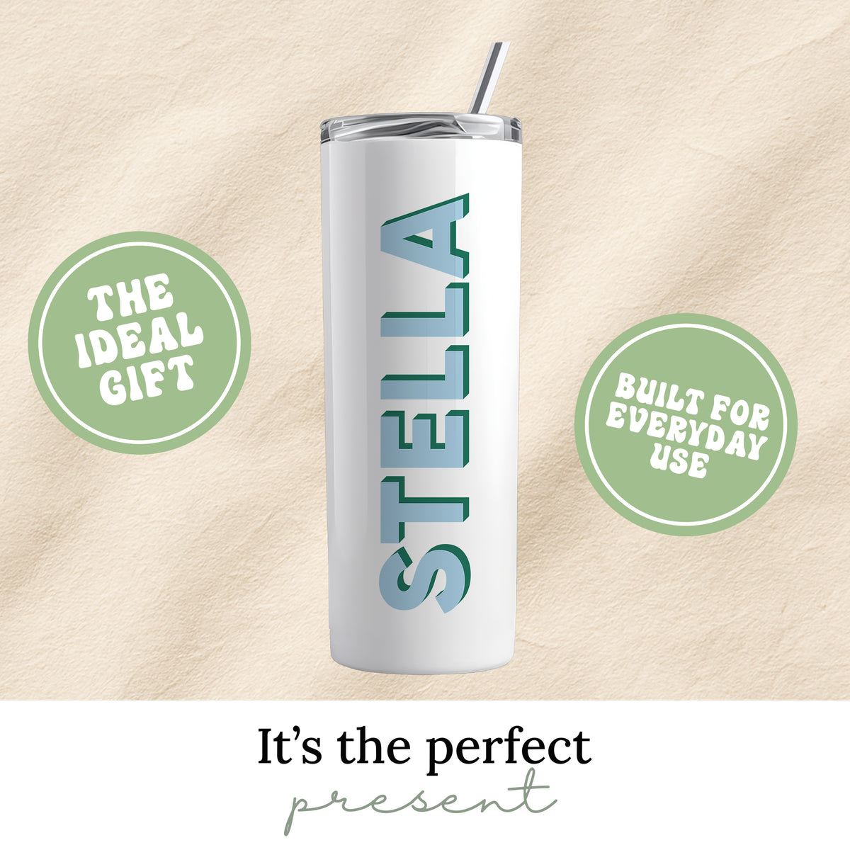 Personalized Shadow Name Tumbler