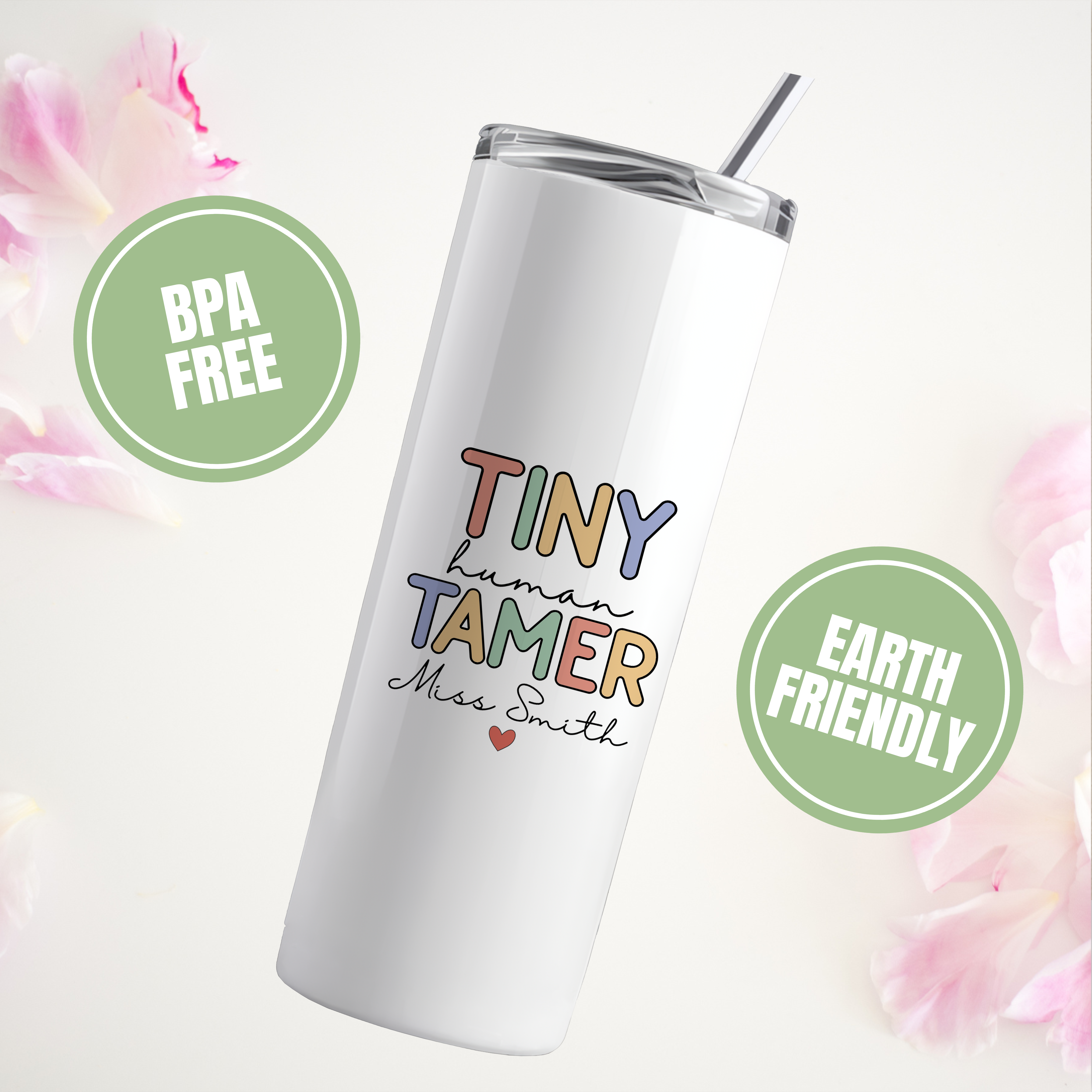 Personalized Tiny Human Tamer Tumbler