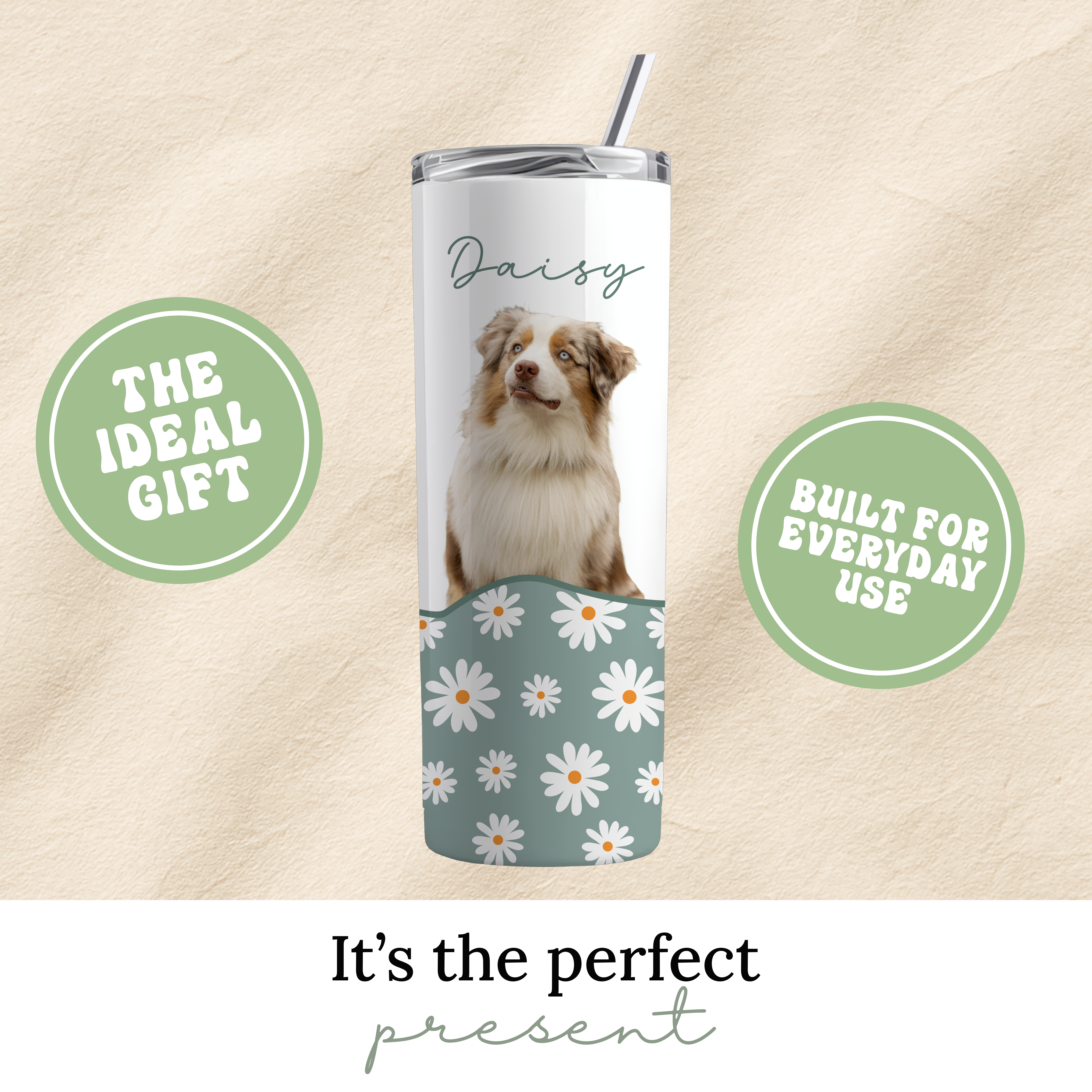 Personalized Dog Photo Tumbler