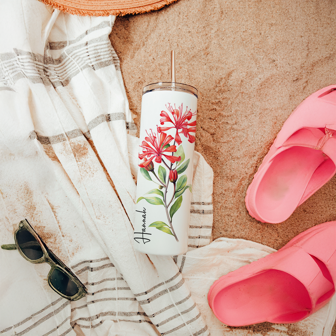 Personalize Birth Flower Tumbler