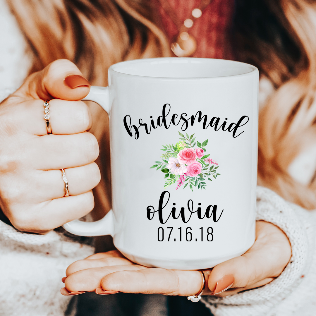 Personalized Bridesmaid Mugs