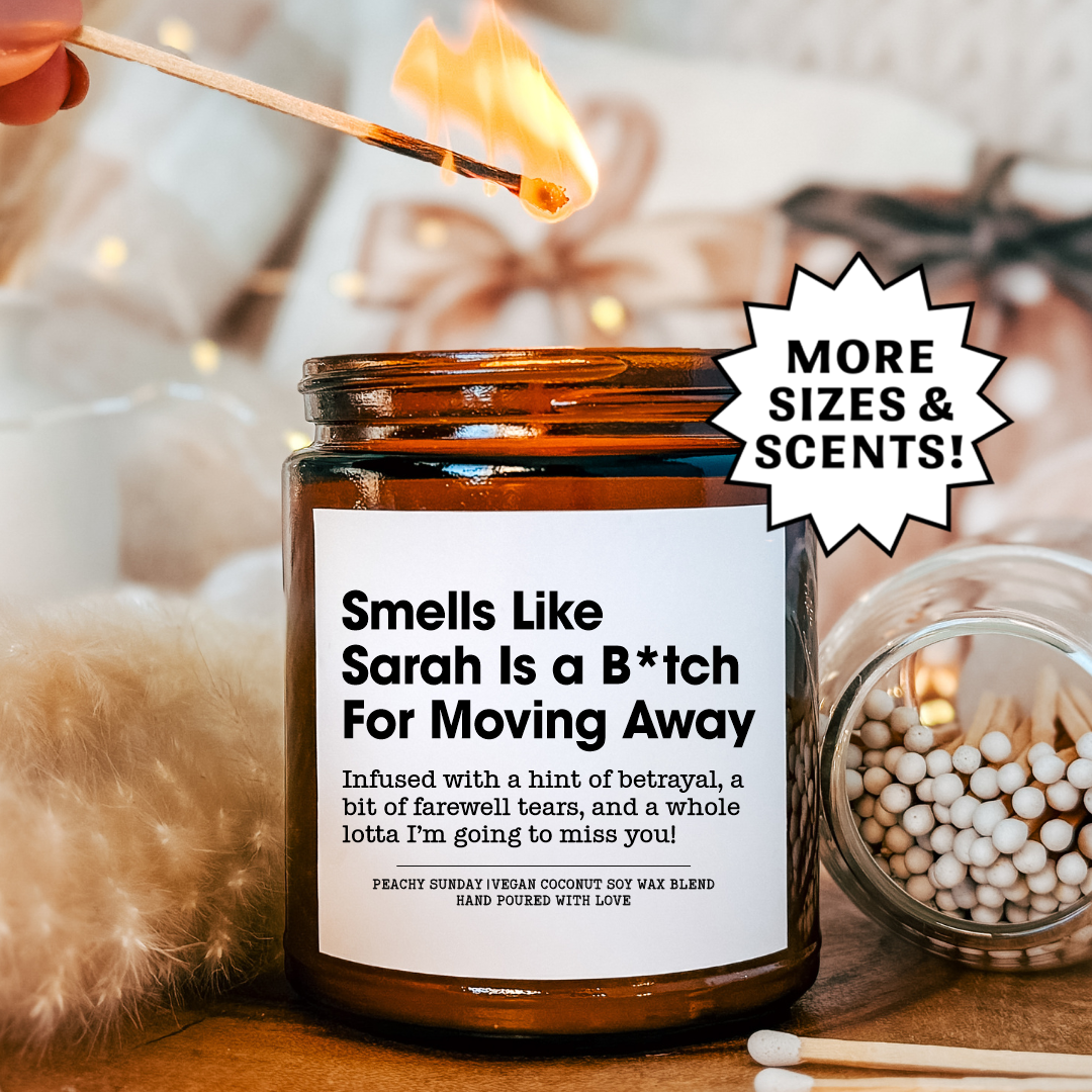 Personalized Moving Away Candle