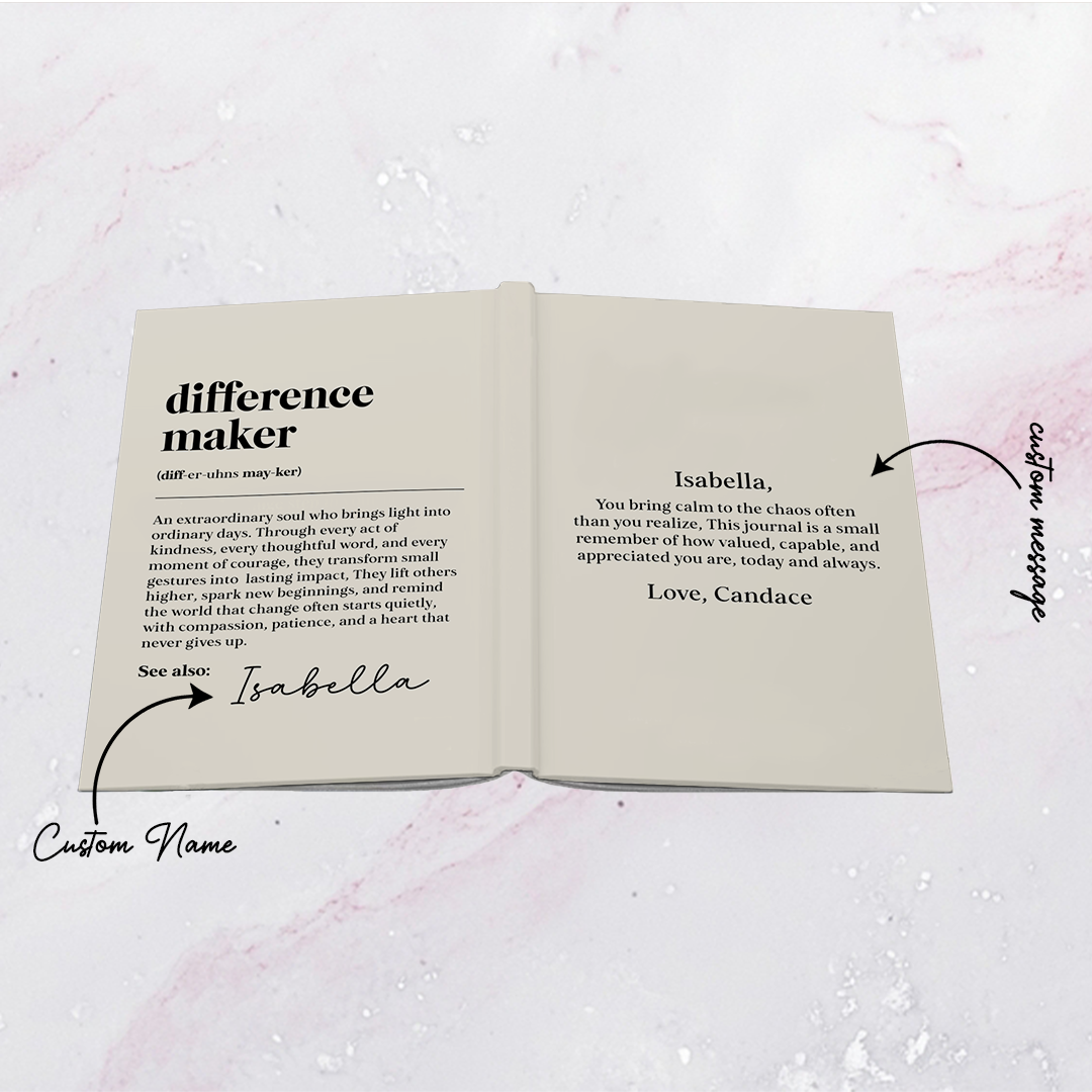 Personalized Difference Maker Journal