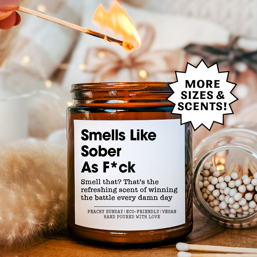 Smells Like Sober As F'ck Candle