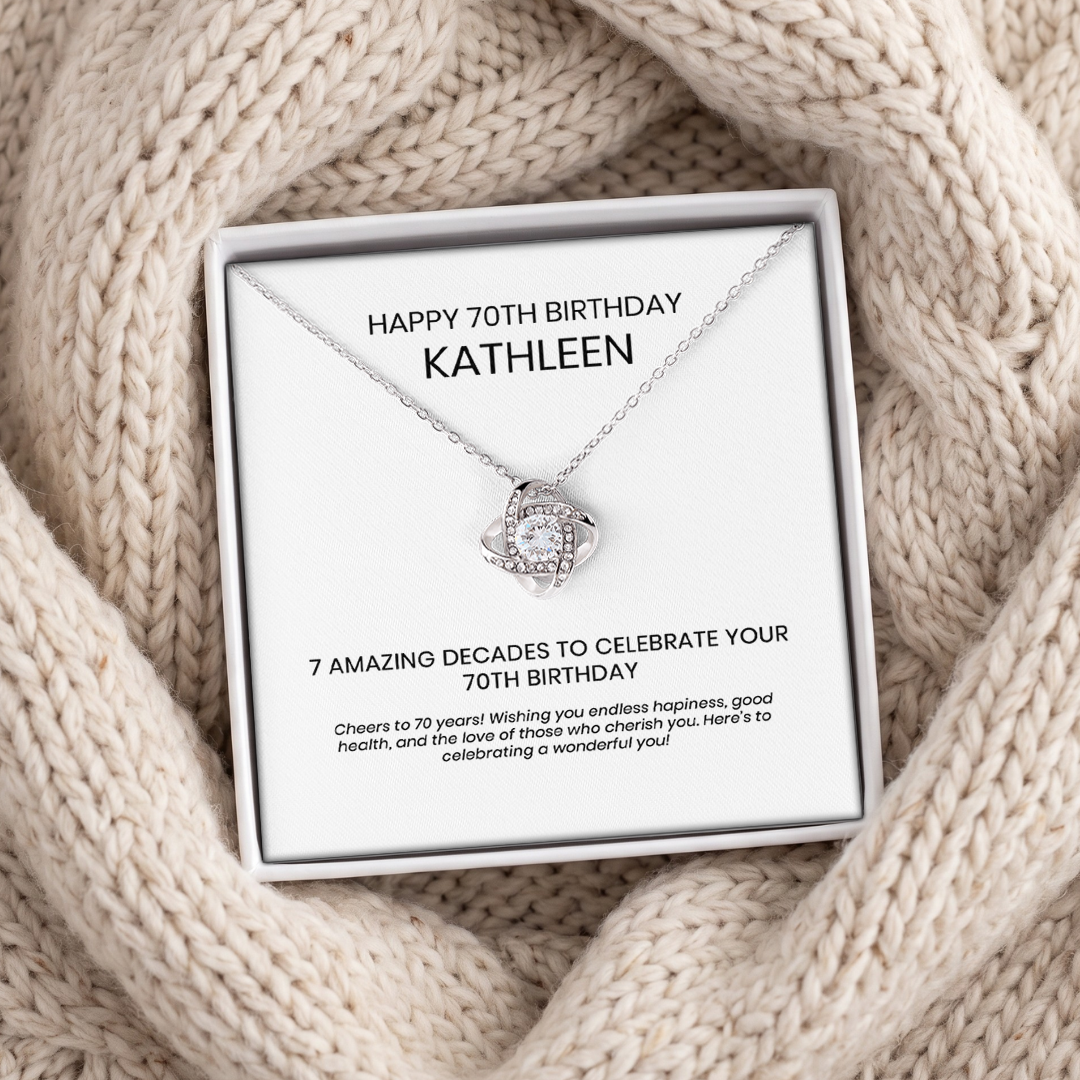 Personalized 70th Birthday Jewelry