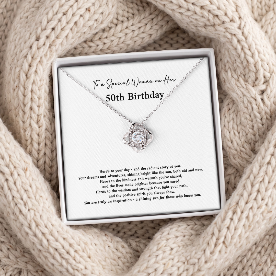 To A Special Woman On Her 50th Birthday Jewelry