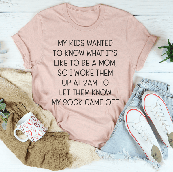 2am Mom Life Tee Heather Prism Peach / S Peachy Sunday T-Shirt