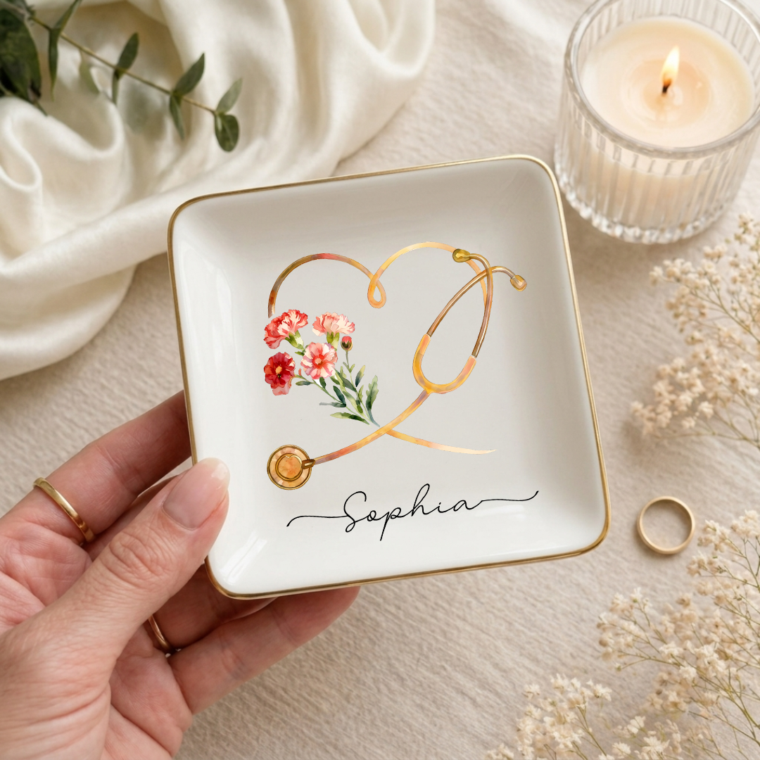 Personalized Nurse Trinket Dish