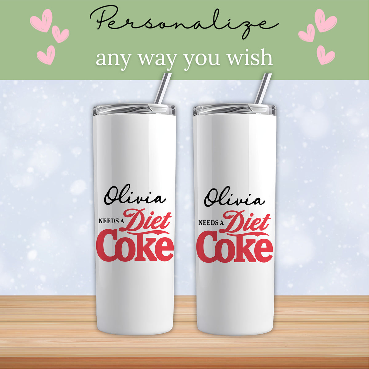 Personalisierter Diet-Coke-Becher