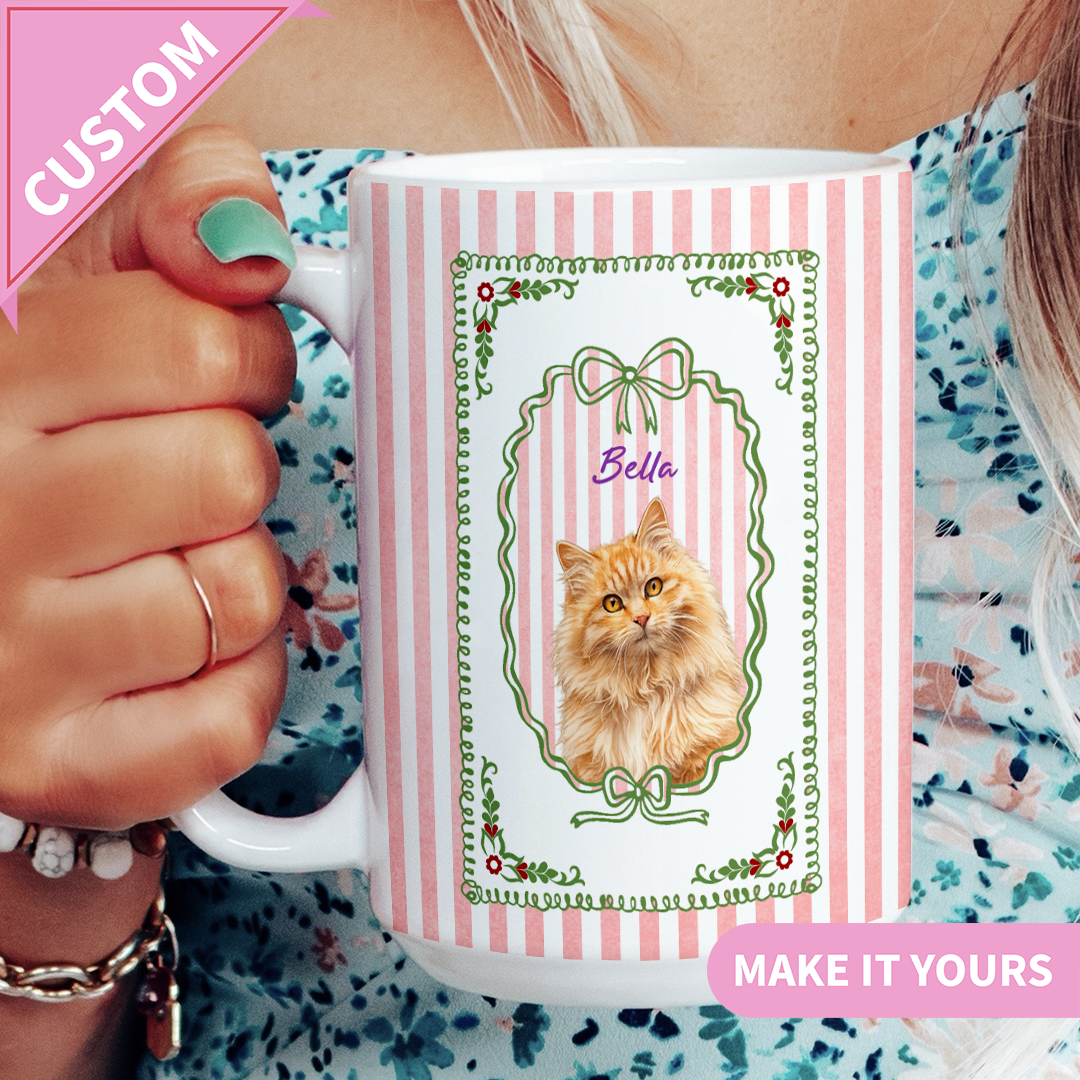 Personalized Dog Or Cat Watercolor Portrait From Photo Mug