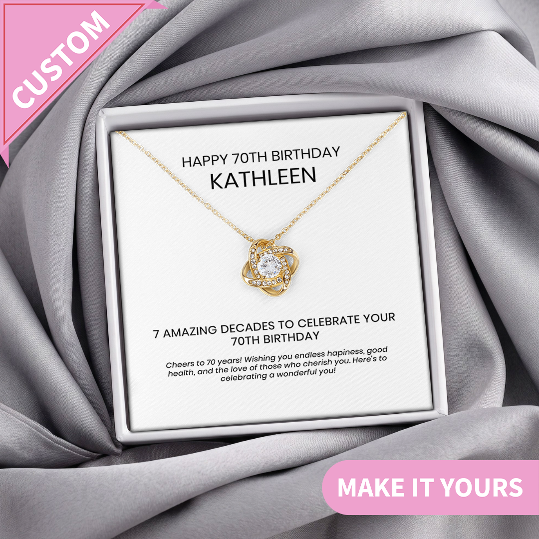 Personalized 70th Birthday Jewelry