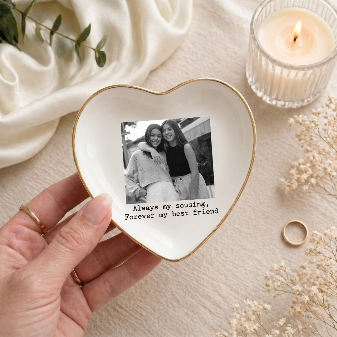Personalized Sister Photo Ring Dish