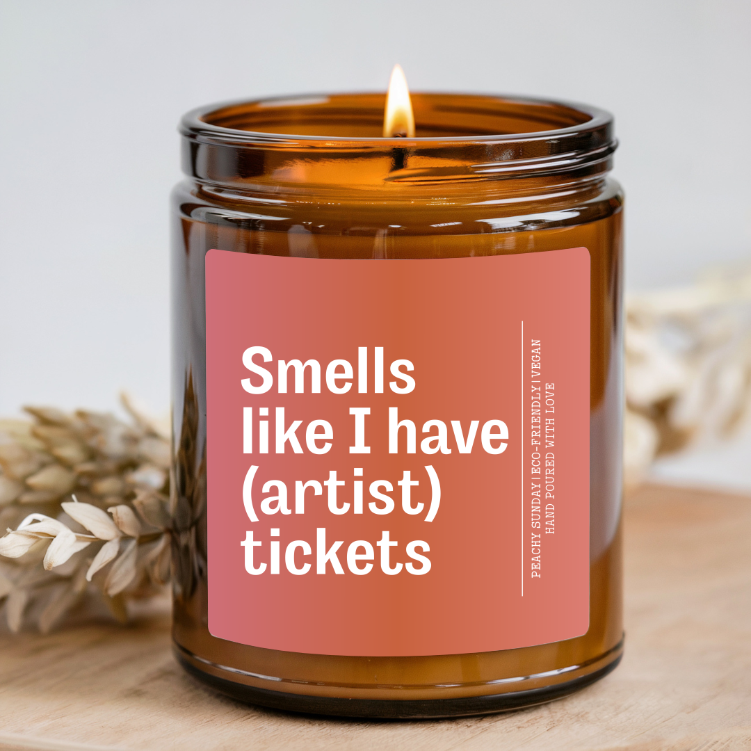 Personalized Concert Tickets Candle