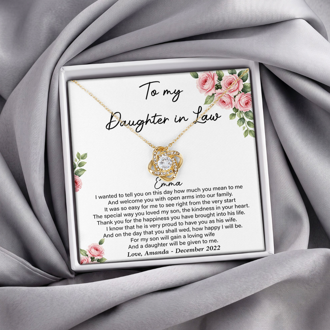 Personalized To My Daughter In Law Jewelry