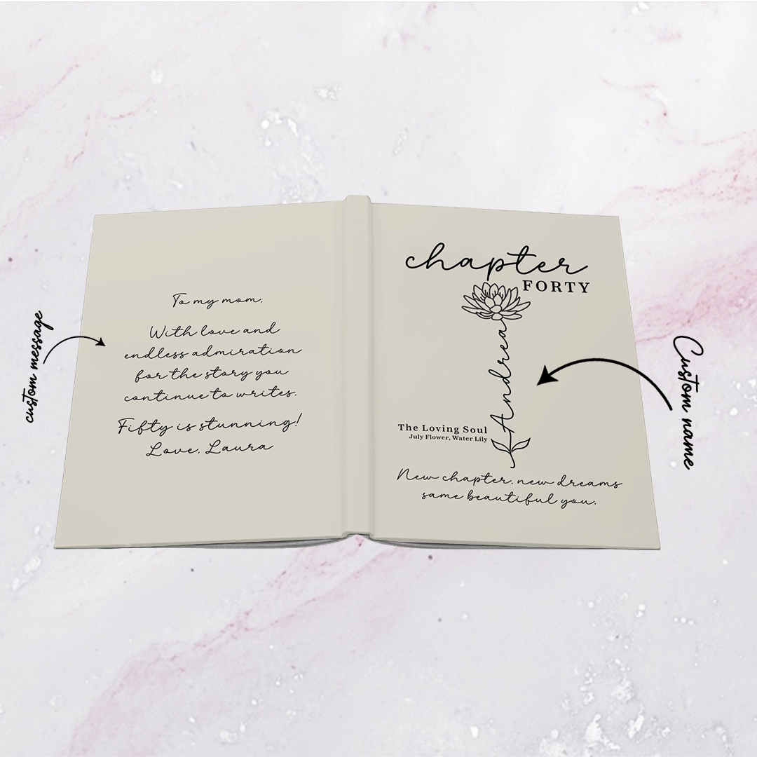 Diario personalizado para 40º cumpleaños