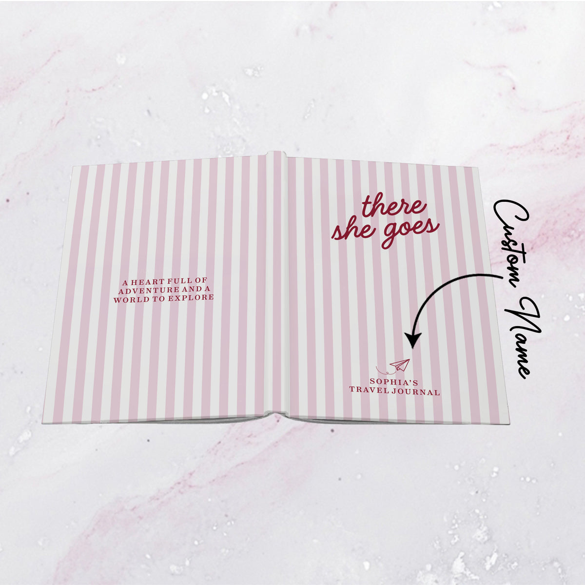 Personalized There's She Goes Travel Journal