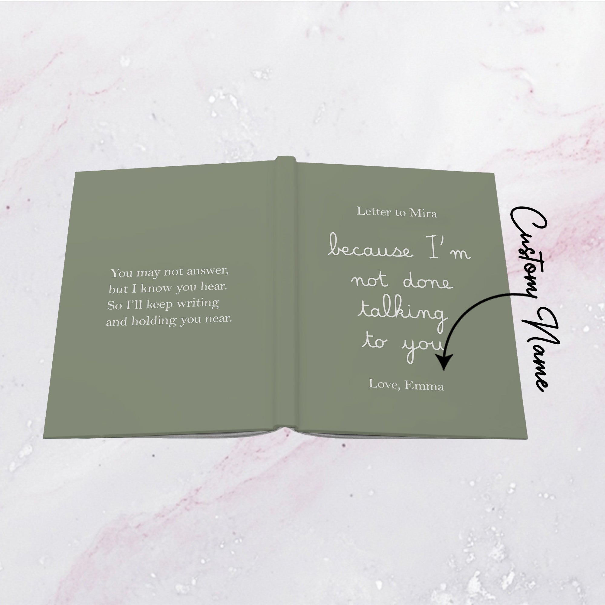 Journal personnalisé « Parce que je n’ai pas fini de te parler »