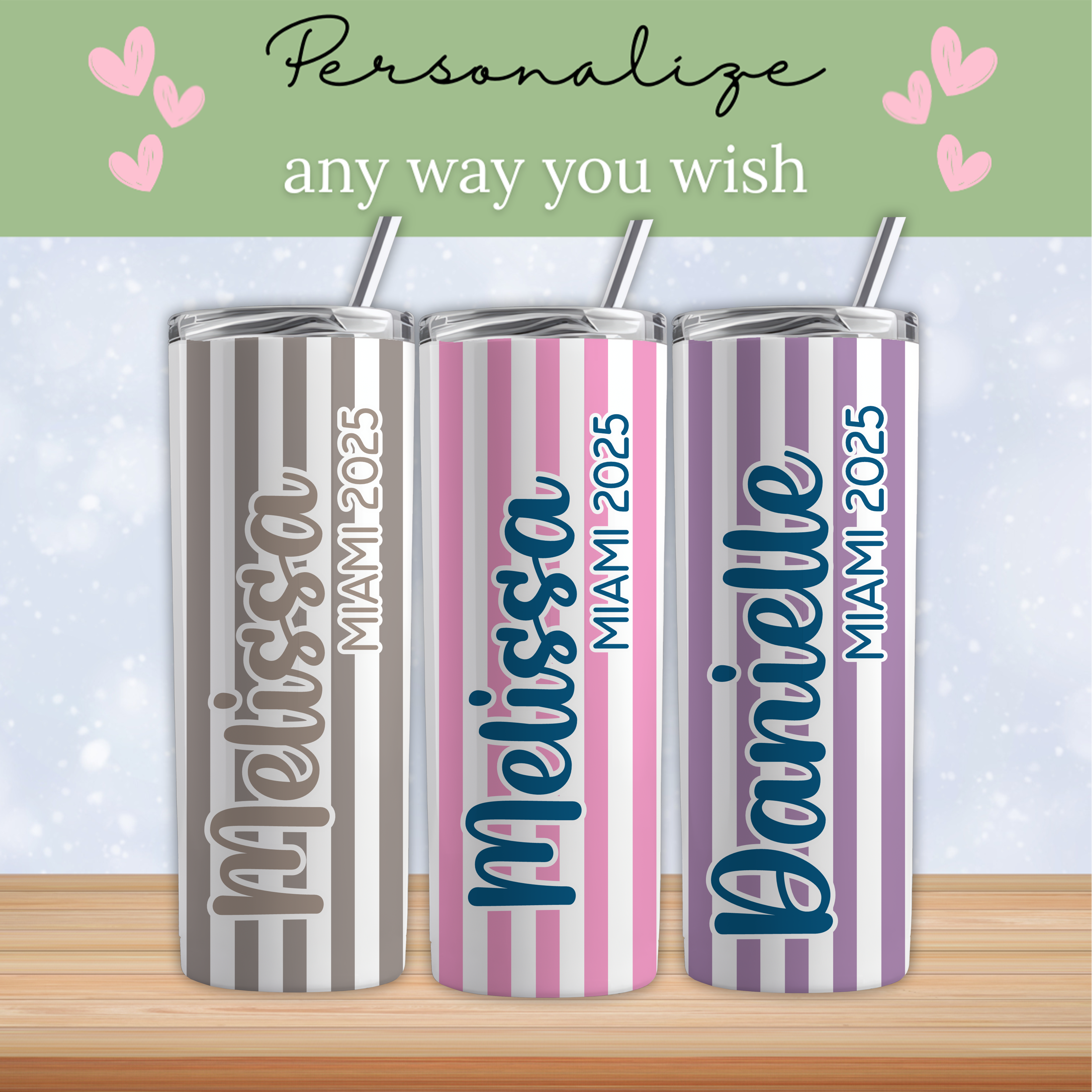 Personalized Beach Girls Trip Tumblers