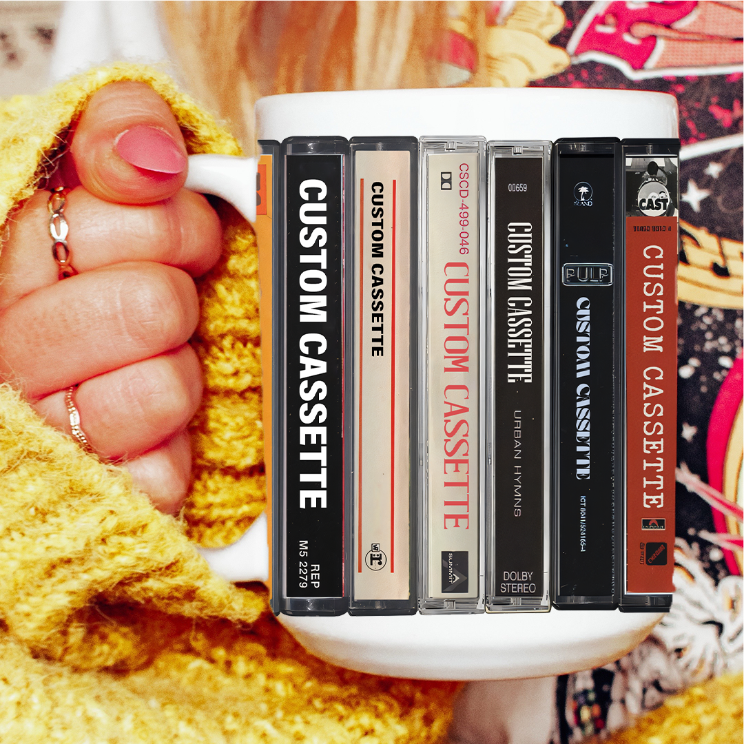 Personalized Cassette Album Cover Ceramic Mug