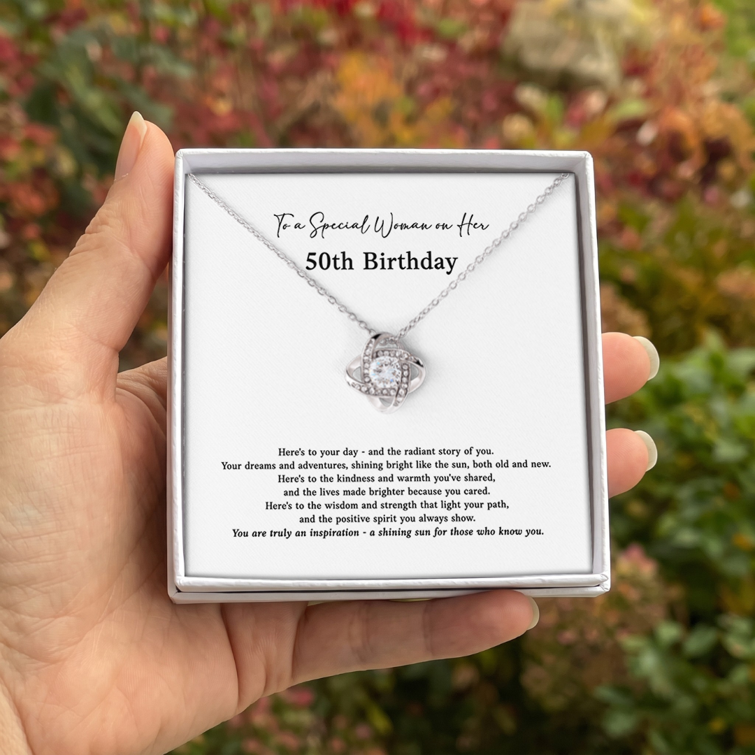 To A Special Woman On Her 50th Birthday Jewelry