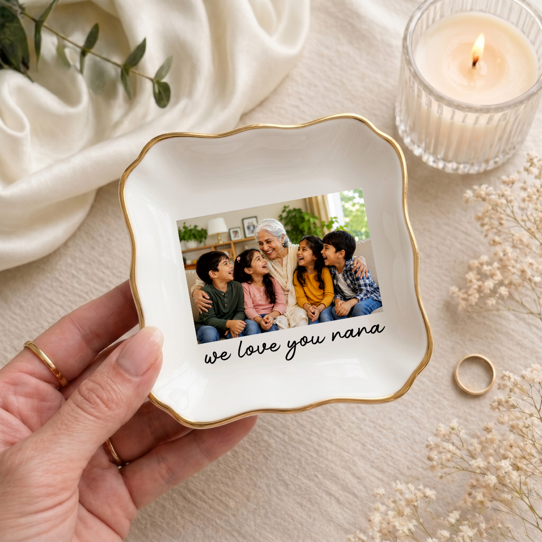 Personalized Photo Grandma Ring Dish