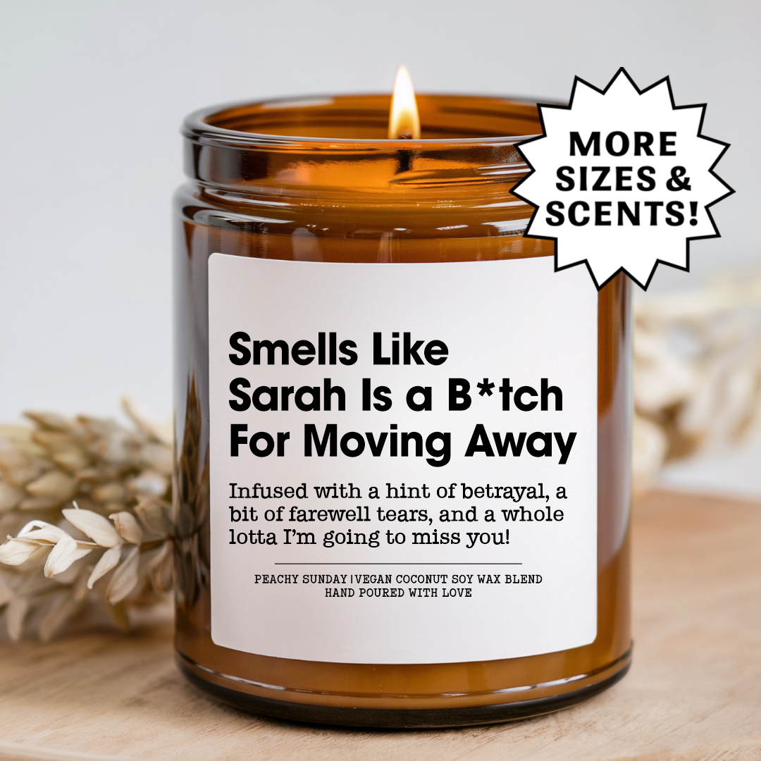 Personalized Moving Away Candle