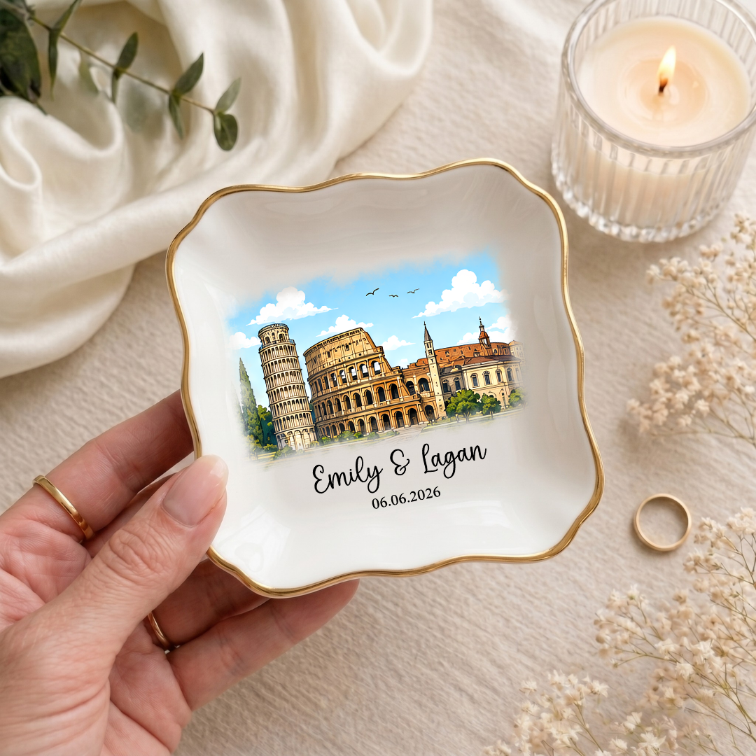 Personalized Skyline Ring Dish