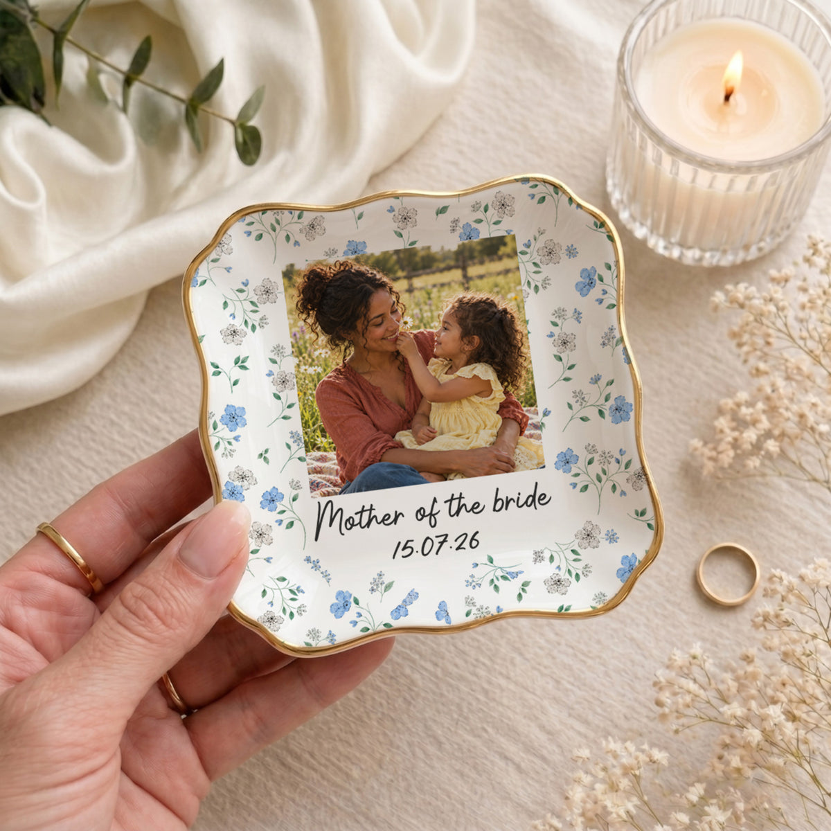 Porte-bagues personnalisé pour la mère du marié