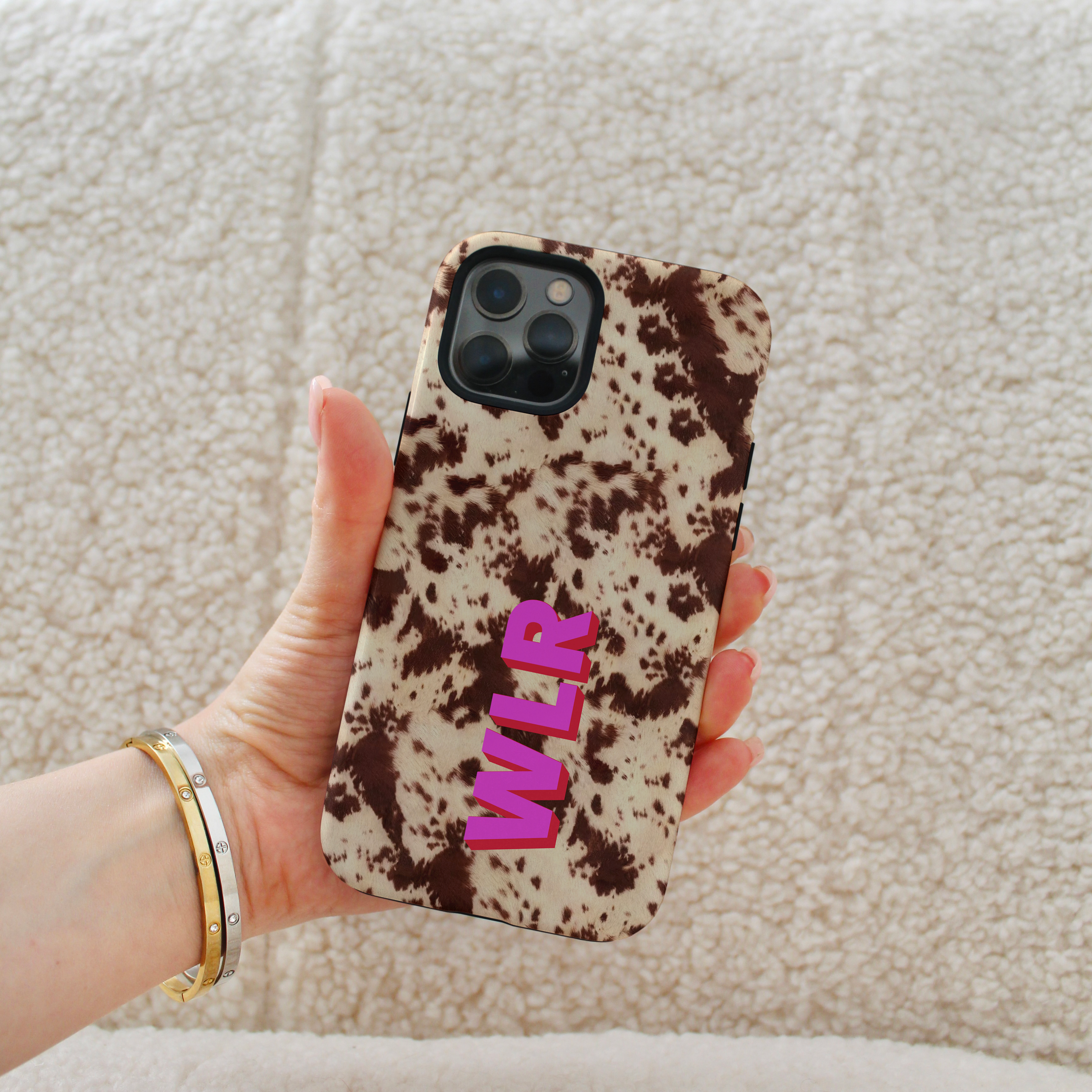 Personalized Shadow Initial Phone Case
