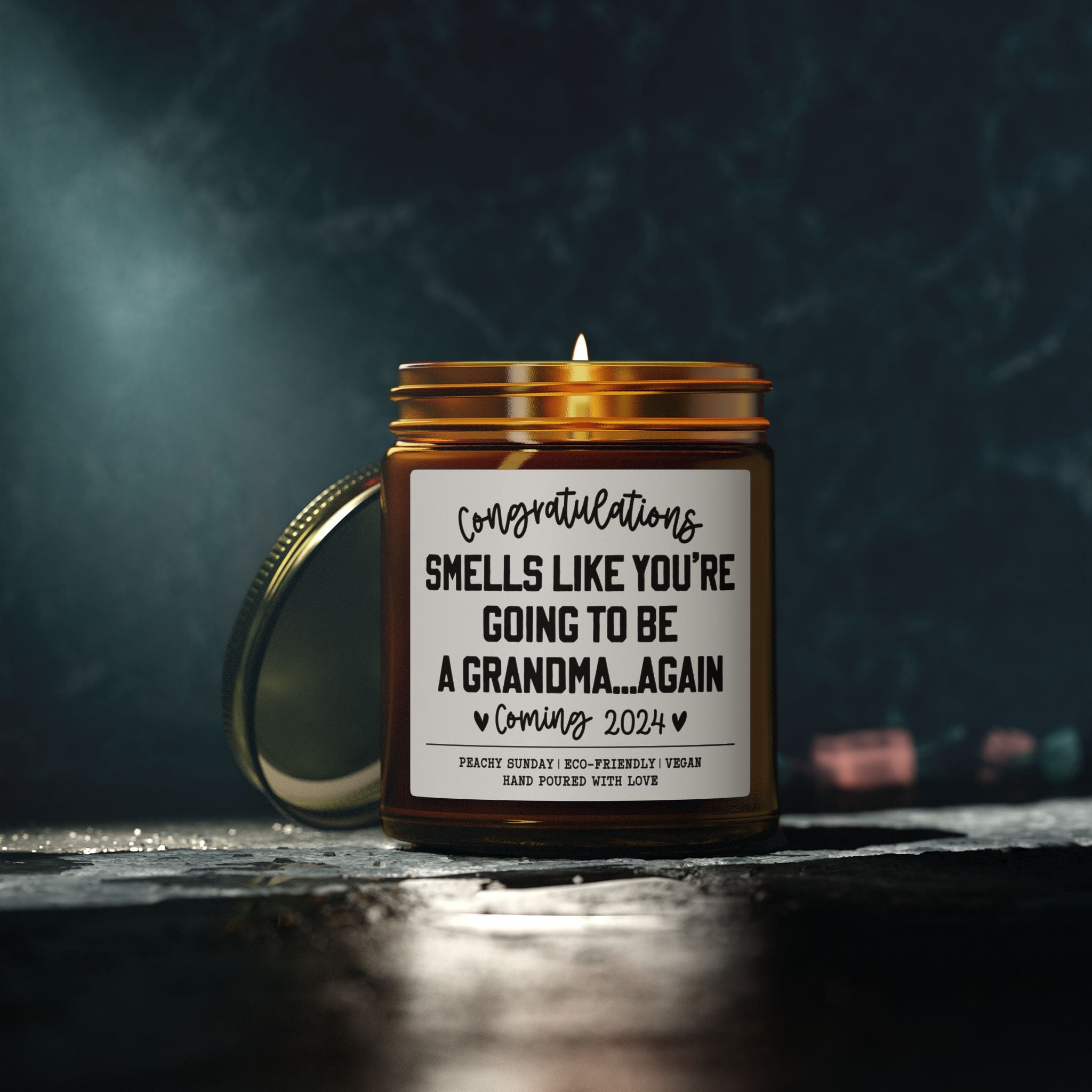 Personalized Going To Be Grandma Again Candle