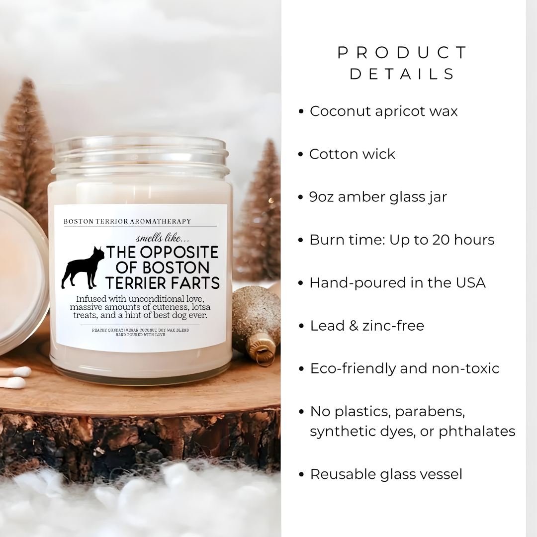 Smells Like The Opposite Of Boston Terrier Farts Candle