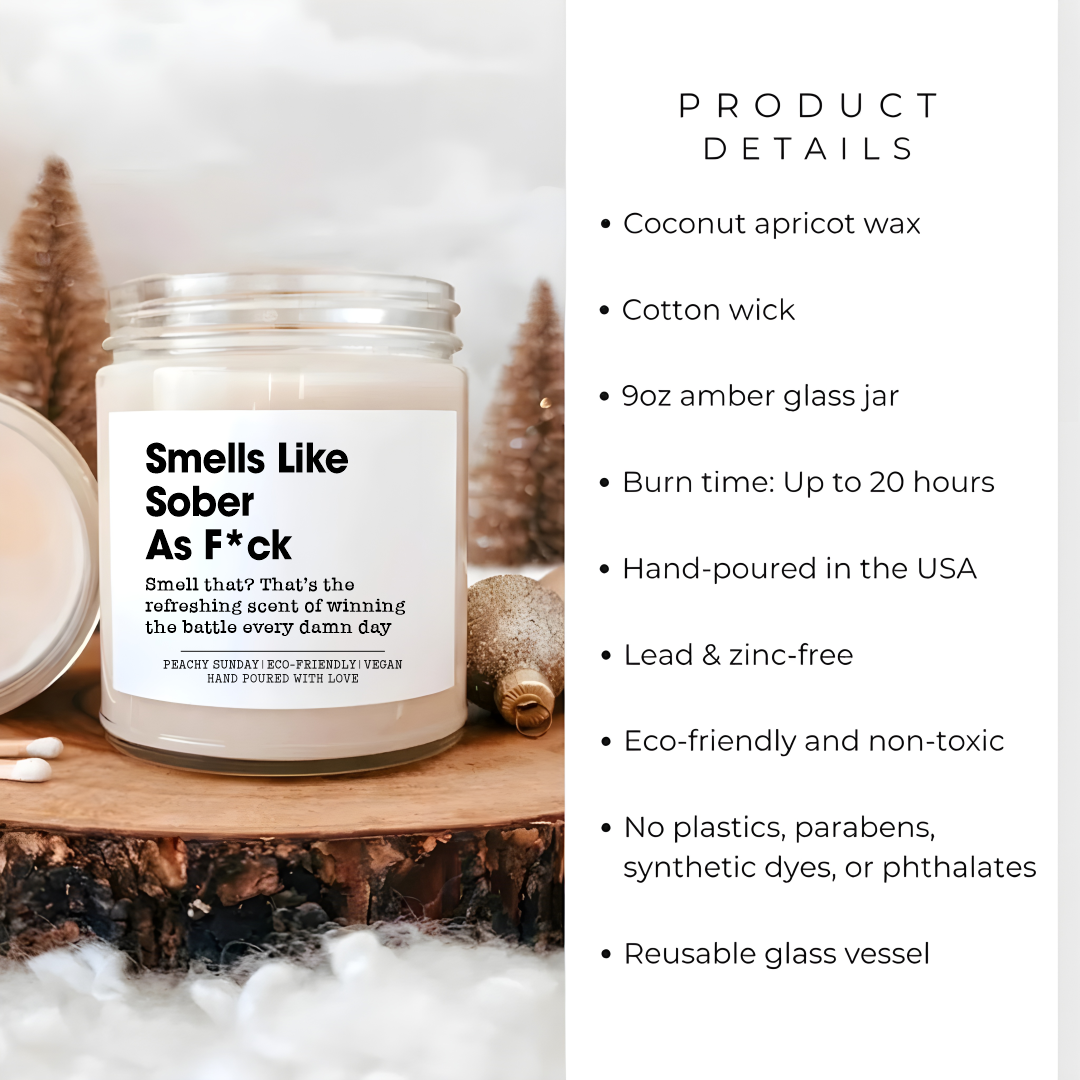 Smells Like Sober As F'ck Candle